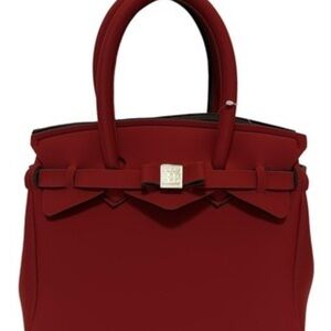 Authentic Save My Bag Elegant Red Handbag